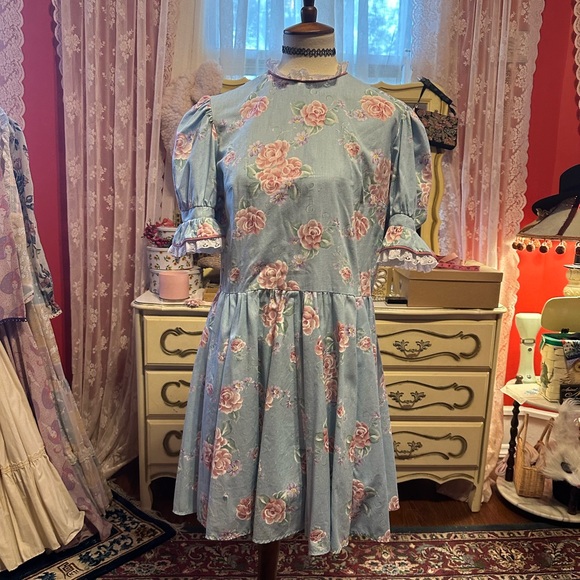 Vintage rockabilly robins egg blue mini - Picture 2 of 6